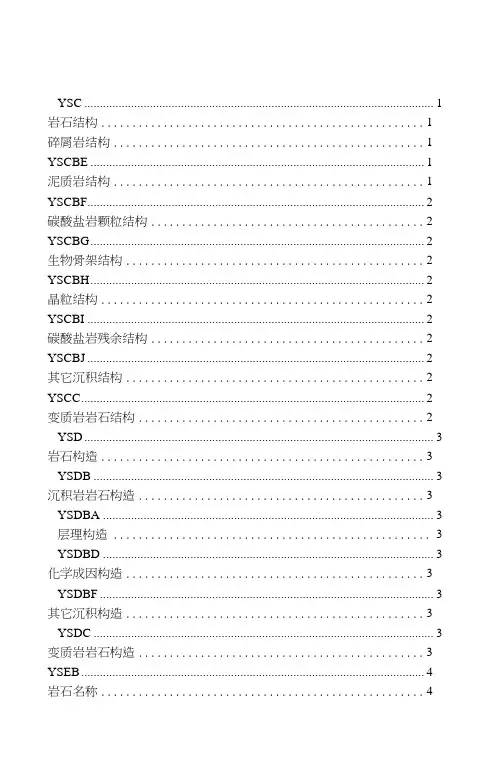 常用地质代码