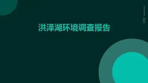 洪泽湖环境调查报告