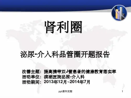 泌尿科品管圈PPT课件