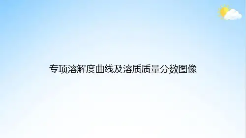 专项溶解度曲线及溶质质量分数图像