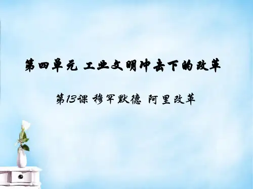 【岳麓版】历史选修一：第13课《穆罕默德•阿里改革》ppt课件
