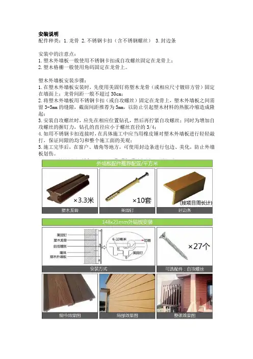 塑木墙板安装图