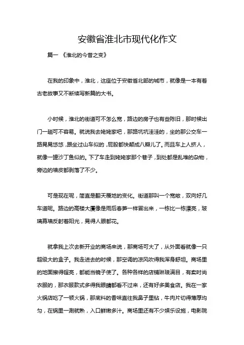安徽省淮北市现代化作文
