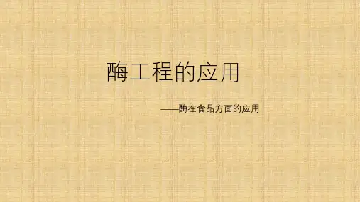 酶在食品方面的应用