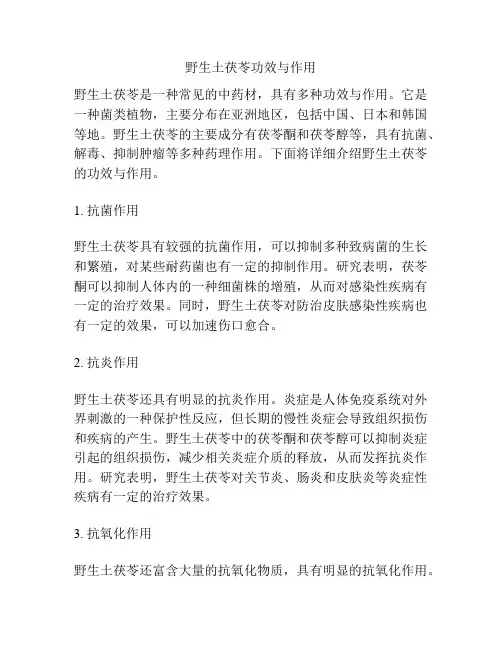 野生土茯苓功效与作用