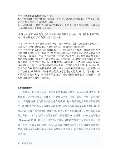 半导体酒柜和压缩机酒柜