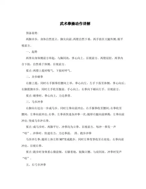 武术拳操动作详解