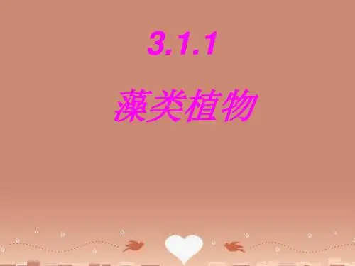 鲁科版生物六年级下册3.1.1《藻类植物》课件1 (共22张PPT)