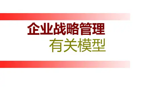 战略管理有关模型