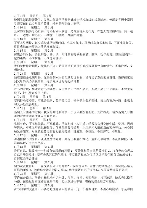 上半年晨间谈话记录