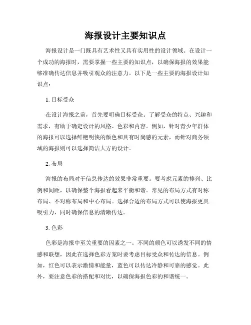 海报设计主要知识点