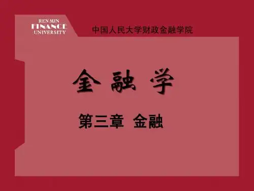 人大金融学课件 第三章 金融