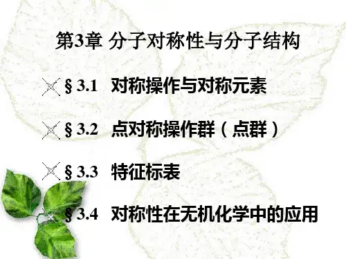 点对称操作群(点群)