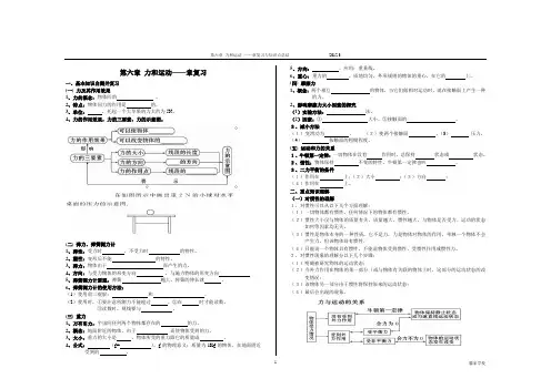 第六章 力和运动——章复习与知识点总结(正式)