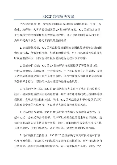 H3CIP监控解决方案