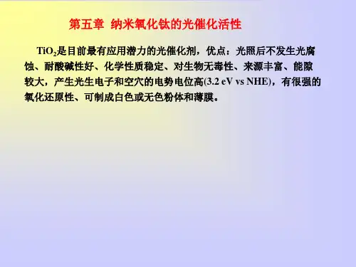 光催化课件：第五章 纳米氧化钛光催化活性