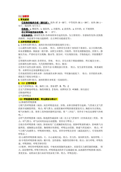 临床医学概论问答题总结