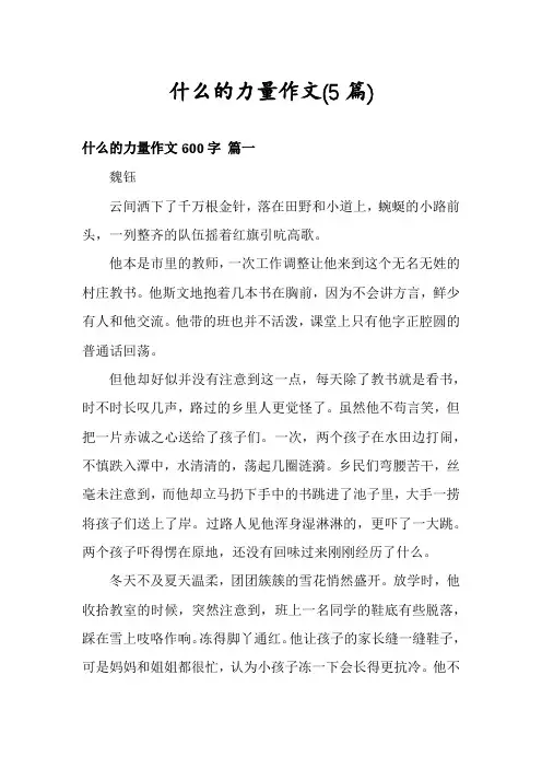 什么的力量作文(5篇)