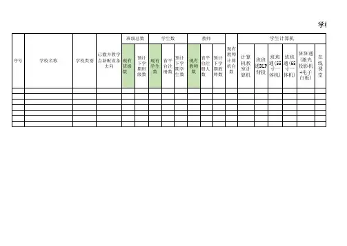 学校信息化及设备统计表
