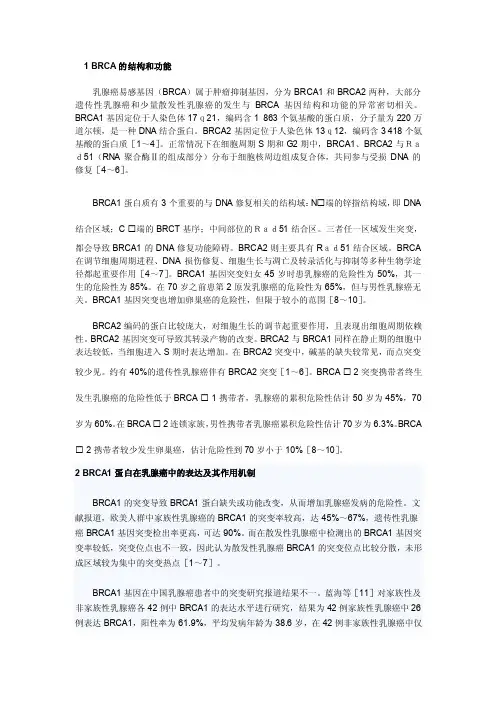 易感基因BRAC