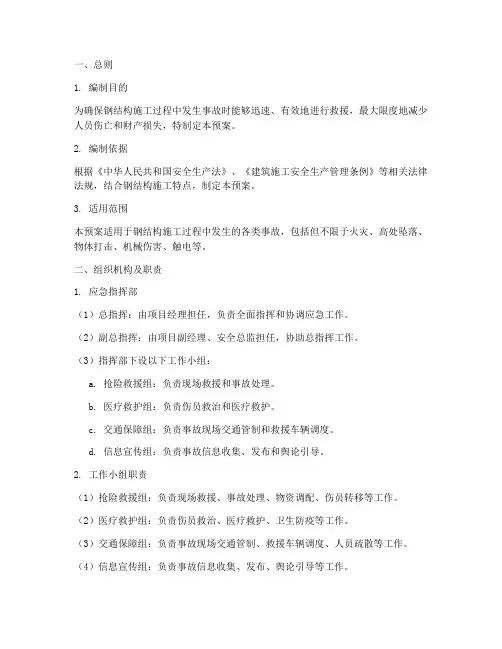 钢结构事故相应的应急预案