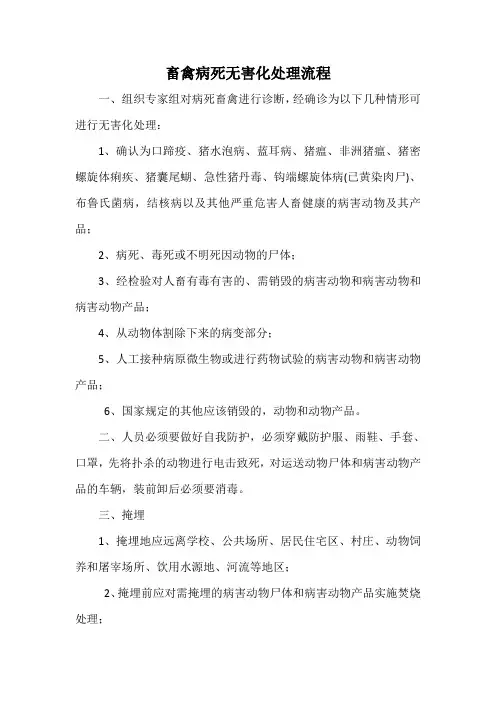 畜禽病死无害化处理流程