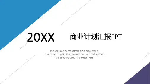 简约浅蓝色商业计划书主题PPT模板