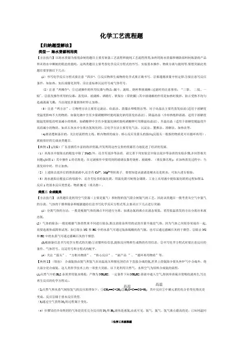 化学工艺流程题【归纳题型解法】及解析