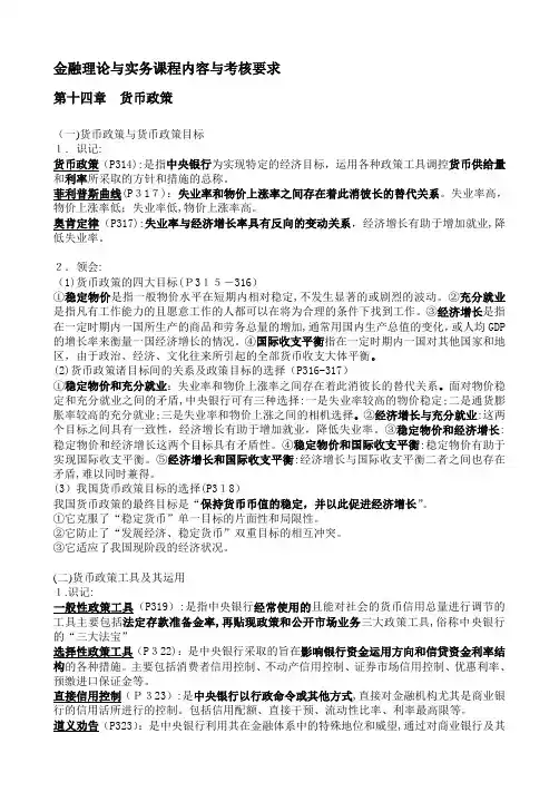 「金融理论与实务14」