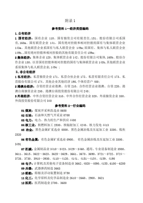 经济类型编码