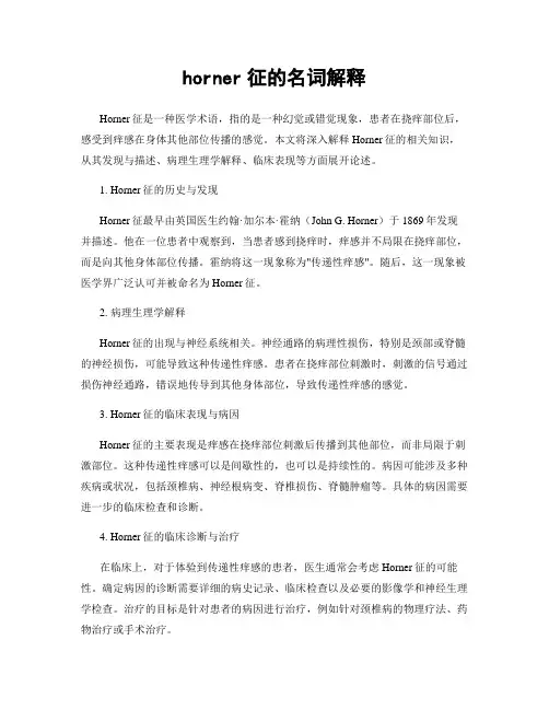 horner征的名词解释