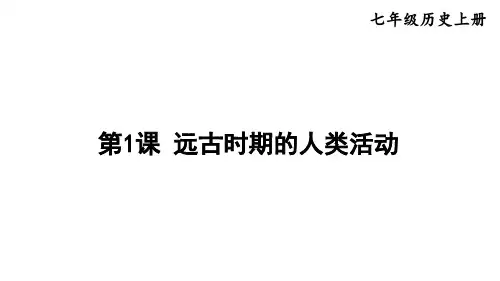1.1 远古时期的人类活动   课件  2024-2025学年部编版历史七年级上册