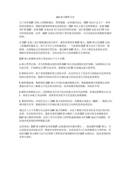 can报文解析方法