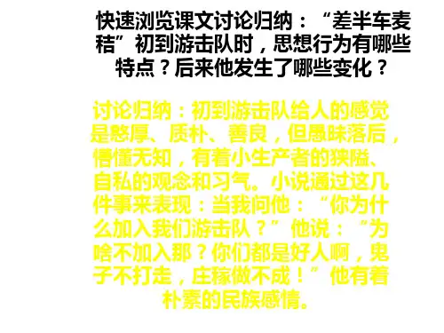 九年级语文差半车麦秸2(PPT)2-2