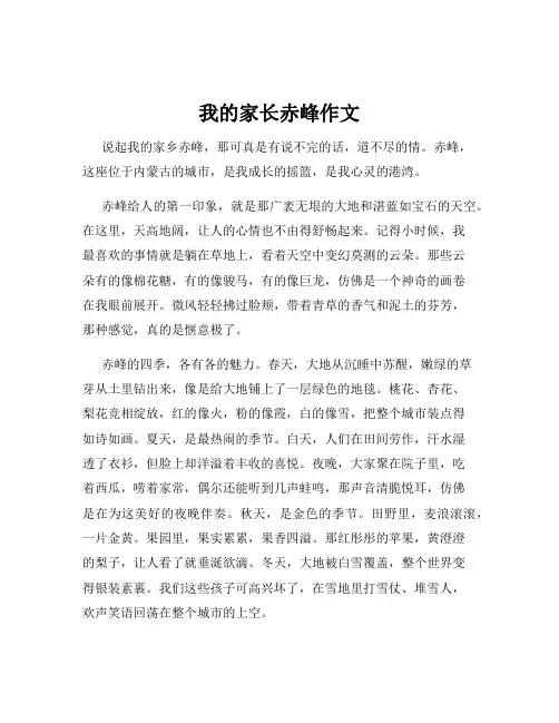 我的家长赤峰作文