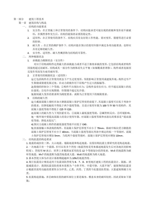 建筑工程学习笔记