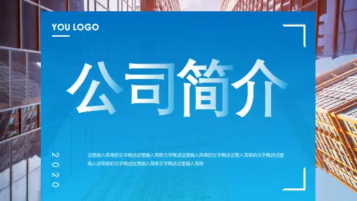 代理记账公司简介PPT模板