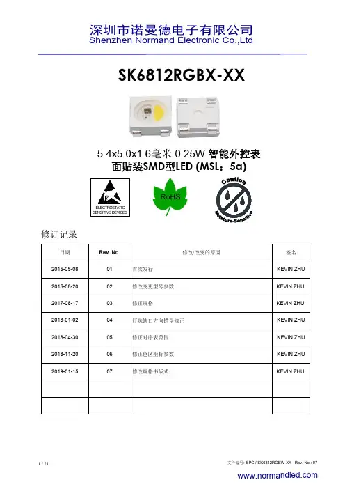 SK6812RGBWLED规格书