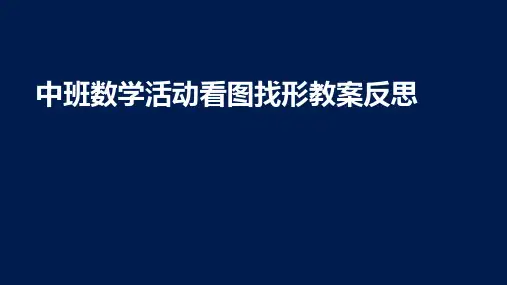 中班数学活动看图找形教案反思