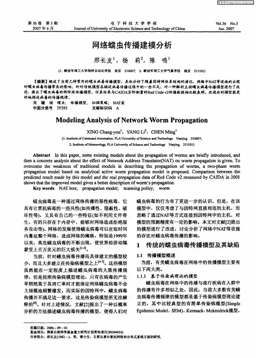 网络蠕虫传播建模分析