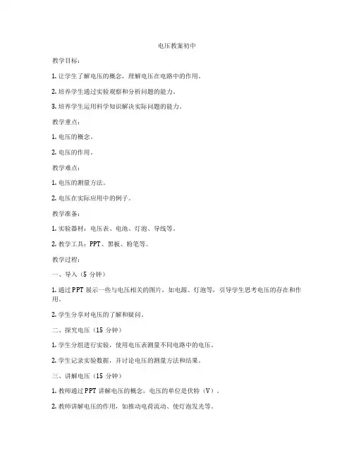 电压教案初中