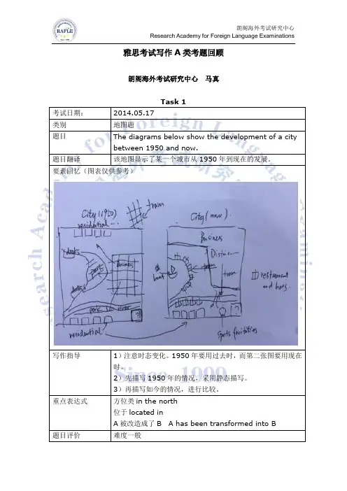 20140517雅思考试A类写作考题回顾