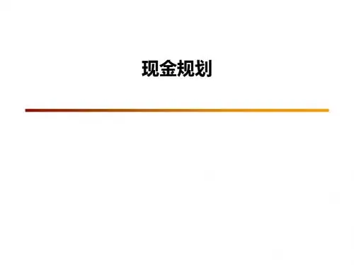 现金规划培训课件(PPT 66页)