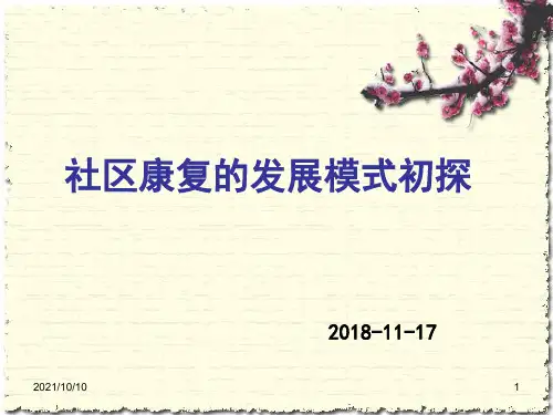 社区康复的发展模式初探