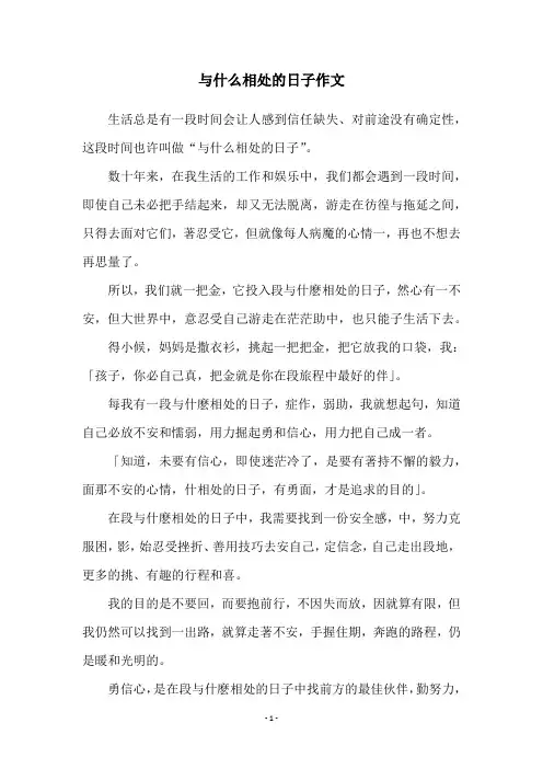 与什么相处的日子作文