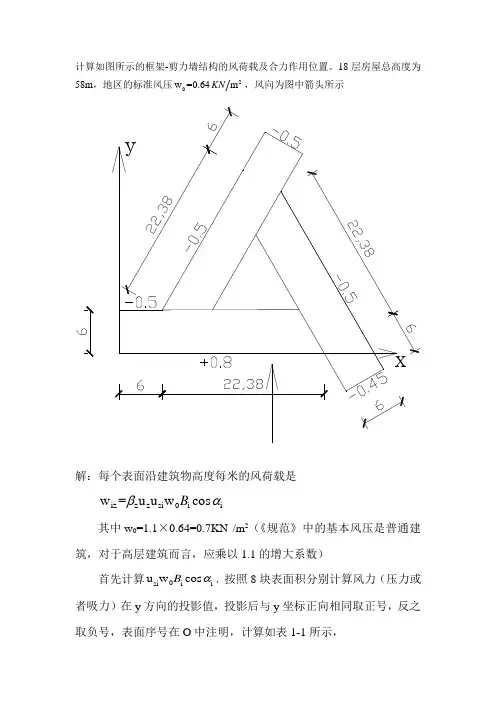 风荷载的计算例题《高层建筑结构》