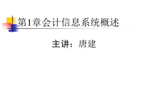 第一章 会计信息系统概述