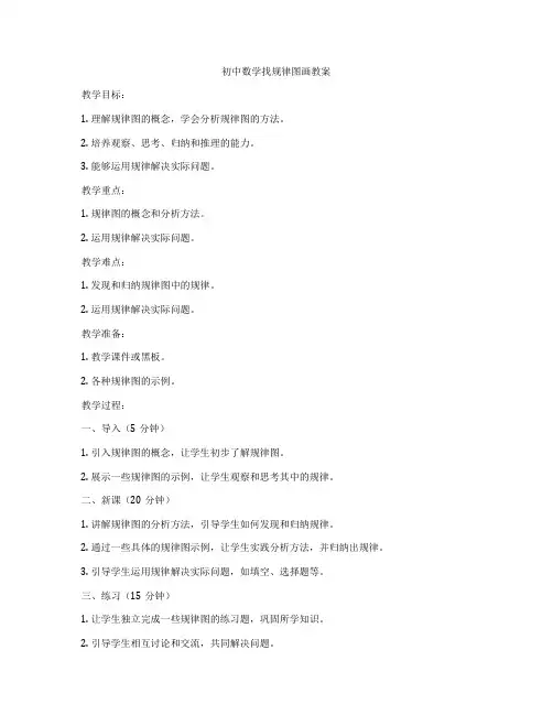 初中数学找规律图画教案