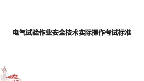 电气试验作业安全技术实际操作考试标准