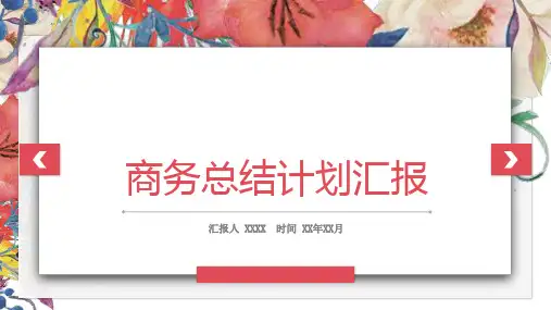商务总结汇报模板